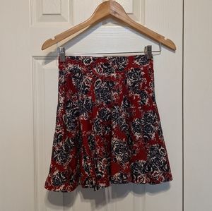 Pins & Needles red floral mini-skirt